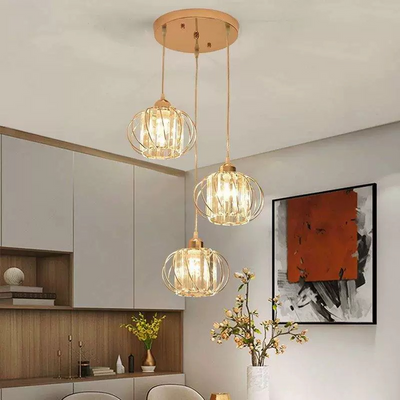 Monica Chandelier, 1 X E27, Black, Metal / Glass