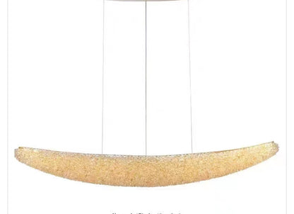 Candelabru Modern cu Cristal, RITMICA Largo, 31W, Lungime 80 cm, Auriu, Inaltime reglabila