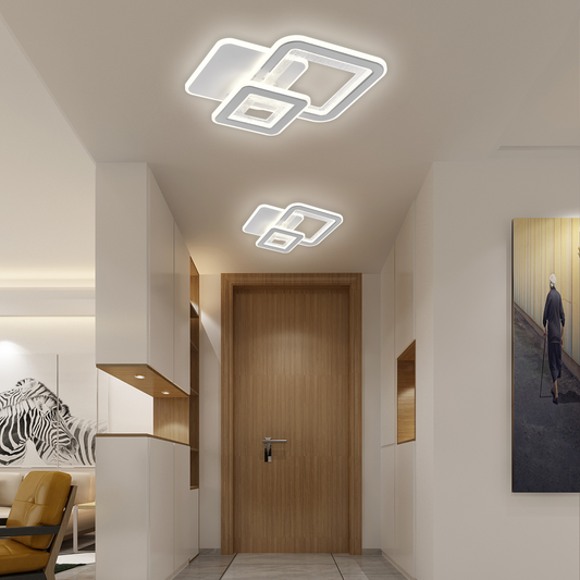 LED LED Square, 34W, 3 squares, cold/hot/neutral light, white