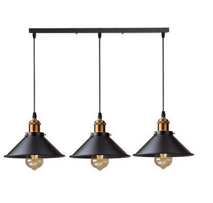 Rope Chandelier, 2*E27, Brown, Metal and Rope