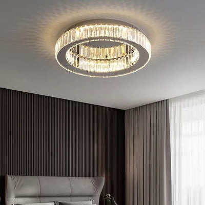 LED chandelier with remote control and crystal VERTUS 18W, 30cm, Circle, Cold/Warm/Neutral light, Dimmable, Chrome