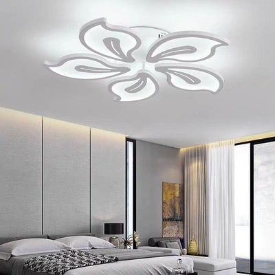 GLORIOSA LED Chandelier with Remote Control, 150W, 5 Petals, Cold/Warm/Neutral Light, Dimmable, White 