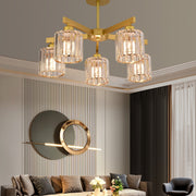 Modern Classic Chandelier LC110/5GD with Crystal, 5xE27, Gold, Metal and Crystal