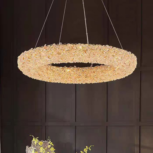 Candelabru Cristal HOHENZOLLERN Magno, 33W, Lumina Calda/Rece/Neutra, Diametru 66cm, Auriu, Inaltime Reglabila