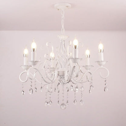 Candelabru DELLI SANTI 6xE14, Diametru 49cm, Alb, Inaltime Reglabila