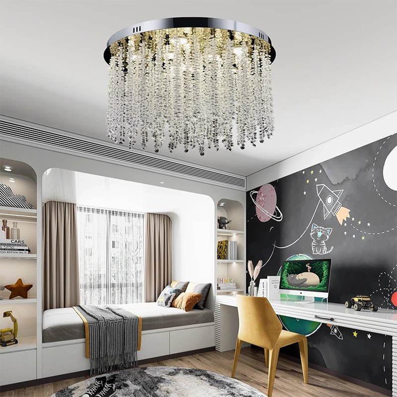Crystal LED Chandelier LLC215/400WH Round, 22W, Cold/Warm/Neutral Light, Crystal, Gold