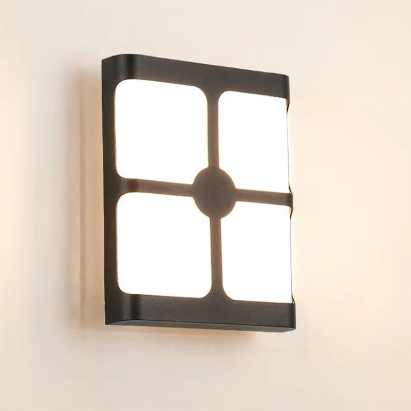 Timeea Outdoor LED Wall Lamp, 20W, Black, 6000K