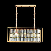 Crystal Chandelier, CC1676/650X200GD, 3xE14, Shiny Gold, Adjustable Height, Metal and Crystal