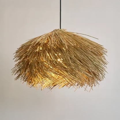 Vintage Straw Chandelier LV811, 1xE27, Rustic, 100cm