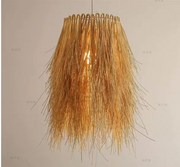 Vintage Straw Chandelier LV812, 1xE27, Rustic, 150cm