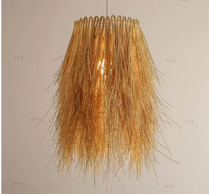 Vintage Straw Chandelier LV812, 1xE27, Rustic, 150cm