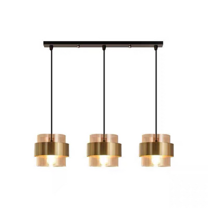 Suspended Chandelier LC866/3LTN, 3XE27, Adjustable Height, Glass and Metal