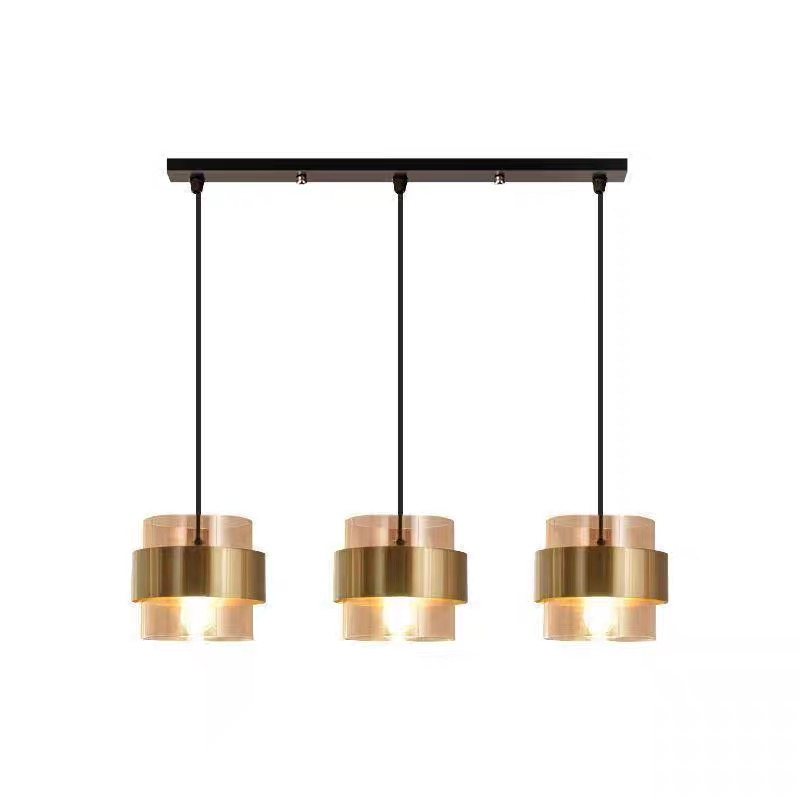 Suspended Chandelier LC866/3LTN, 3XE27, Adjustable Height, Glass and Metal