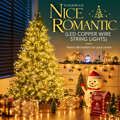 Linear Christmas Installation with Silver Wire and Remote Control, Warm Light, 20,000cm, 2000 LEDs, IP44