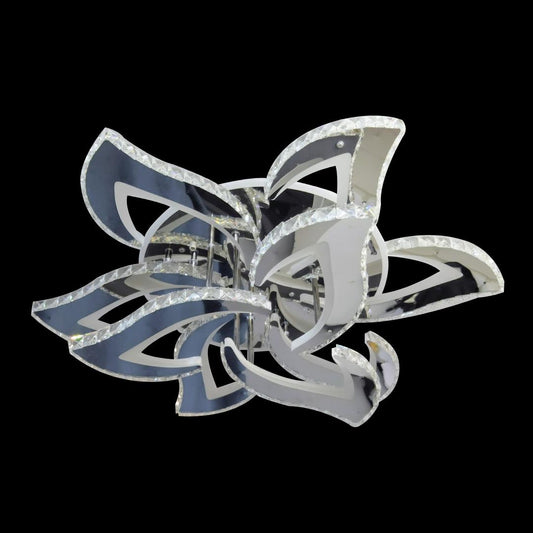 Meibes LED Chandelier with Remote Control, 300W, Dimmable, Chrome