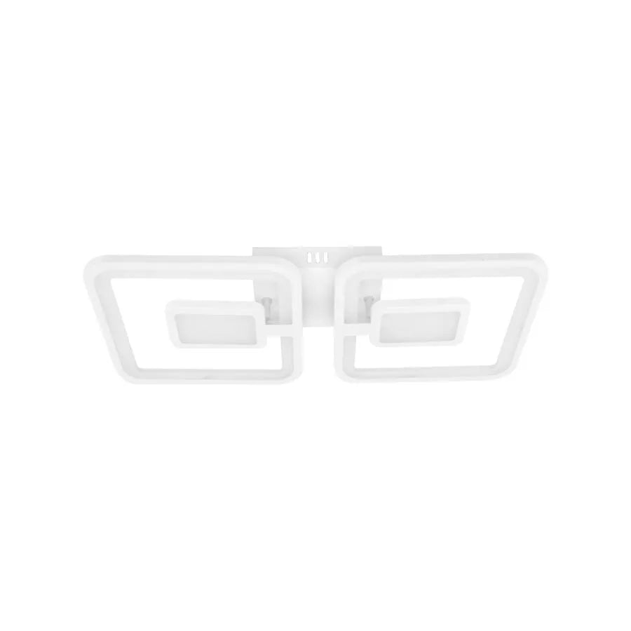 LED lust with remote control, felix, 2 squares, 77W, cold/hot/neutral light, unstable, white
