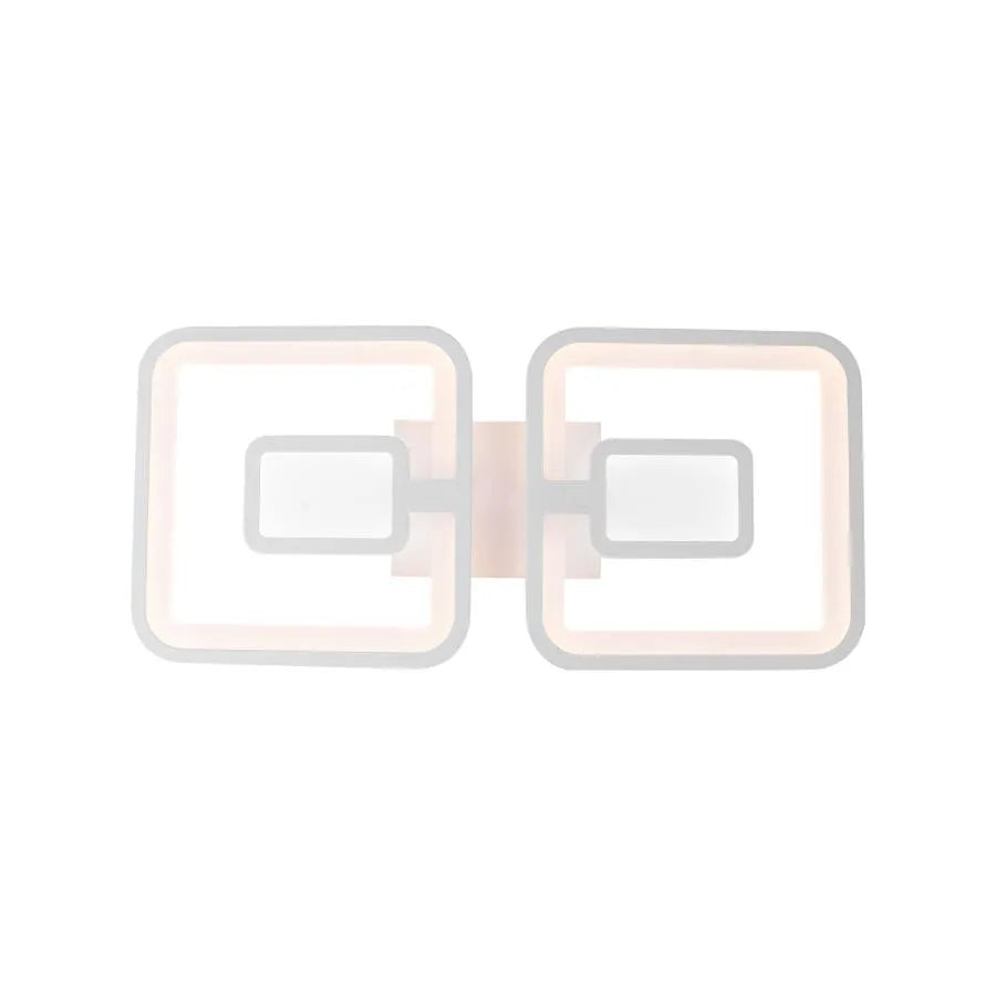 LED lust with remote control, felix, 2 squares, 77W, cold/hot/neutral light, unstable, white