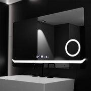 Mirror LED rectangular 80x60cm Definition MotionGlow Marcello Dismantling Clock Defrosting System