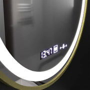 Mirror LED round 70cm celesti Royale Gold MotionGlow Marcellow Dimable Clock Defrosting System