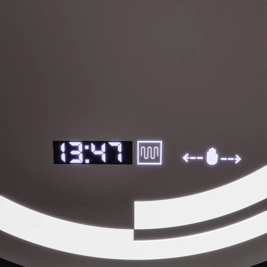 60cm round LED mirror Motionglow sensor Consuel Marcellow Dimable Clock Defrosting System