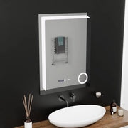 Mirror LED rectangular 60x80cm precision motionglow marcello system disabilities & thermometer of the caimimic glass