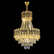 Crystal Chandelier 9XE14 Nardo Gold, 50 cm wide, 70 cm high