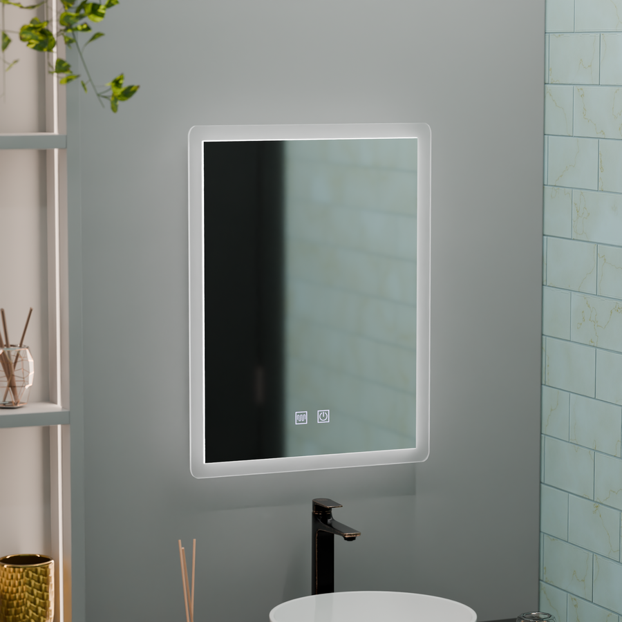 Alecsidra Touch LED Mirror with Defog System 45X60cm