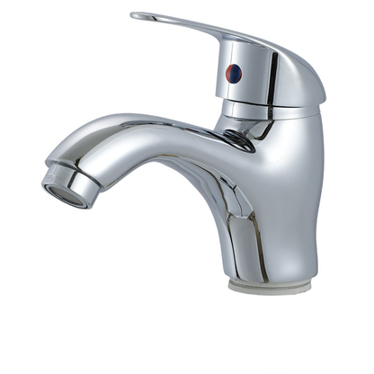 Basin Mixer with Fixed Spout, Alloy, Chrome, LV002