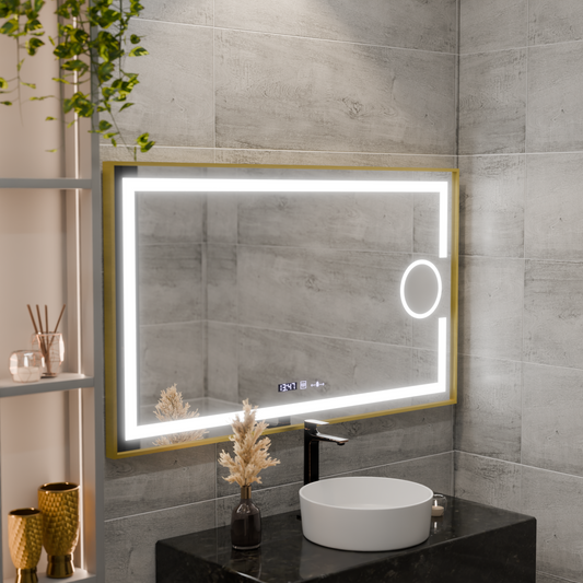 Mirror LED rectangular 50x70cm ECLAT MOTIONGLOW MARCELLO DISPUTS & TERMETER LUBA COSMETICA DIMABIL
