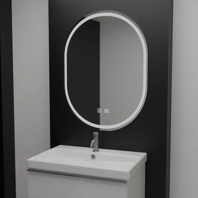 Mirror LED Oval 60x80cm Velara Touch Dimable Dismantling System