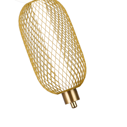 Suspended LED Chandelier LM550/2GD, 11W, Light 3000/4000/6000K, Gold, Adjustable Height