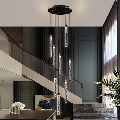 LED Crystal Chandelier 22W, Warm/Neutral/Cold Light, Diameter 25cm Gold CM510/H150XW35