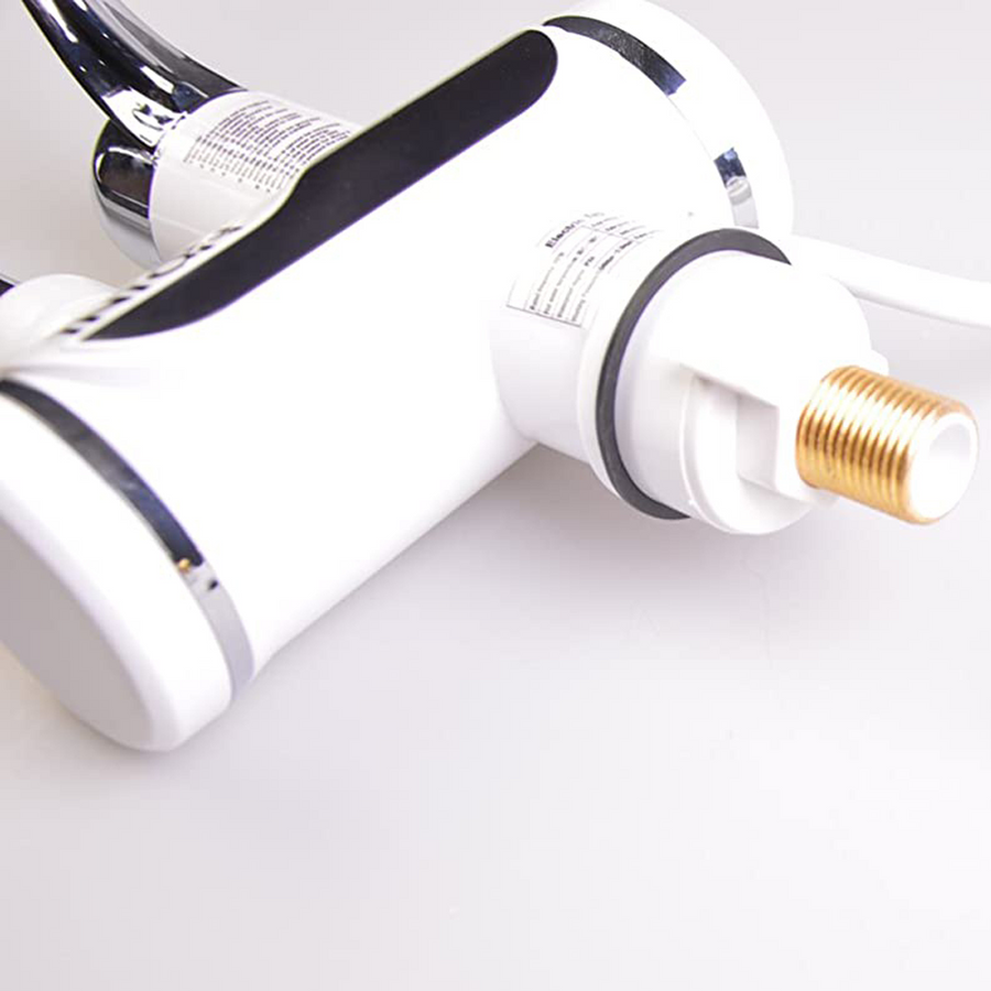 Electric Faucet with Instant Water Heating, LED Temperature Display, Horizontal with Sink/Bathtub Mounting, Power 3000 W, Hot Water 30°C-60°C, White, Z007XDT