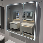 Theresa Wardrobe With LED Mirror DBP125 100x70 Grey