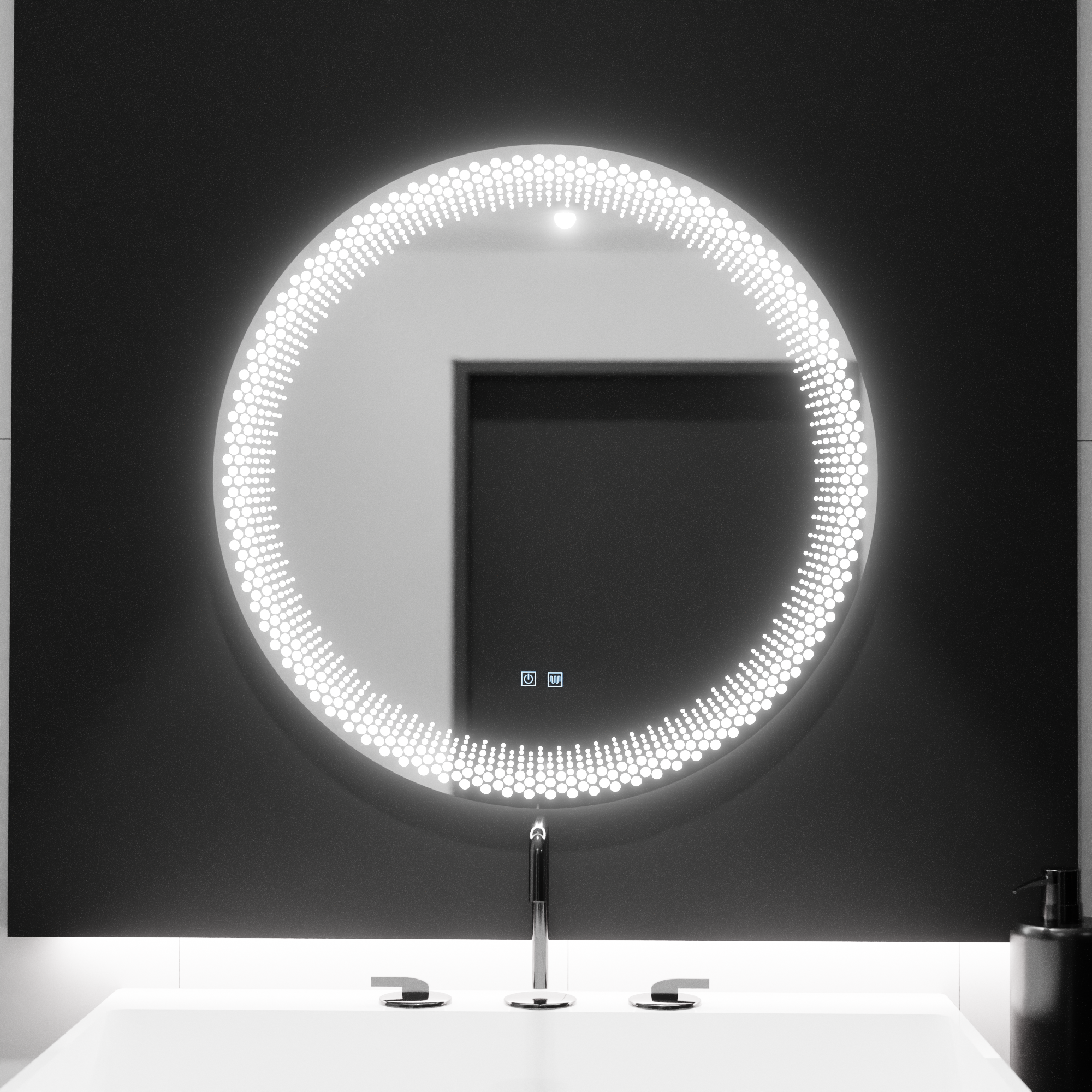 60cm round LED mirror - stellaire touch system unknown disabling