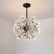 Crystal chandelier petalo amadeo, 49cm diameter, 18xg4, black