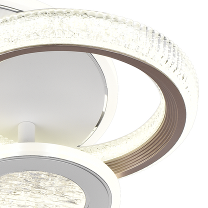 LED LED Fractalum RONDO, 36W, 3 circles, cold/hot/neutral light, black