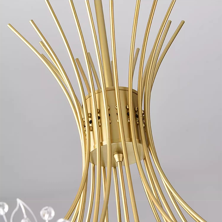 Zetos Crystal Chandelier 13XG4 Gold