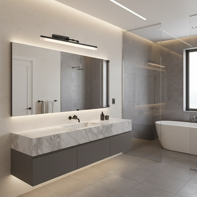 LED wall lamp, MALAWI, 6W, linear, Warm/Neutral/Cold light, Black