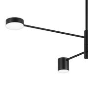 LED chandelier GALIOS 48W, 4 Elements, Cold/Warm/Neutral light, Black