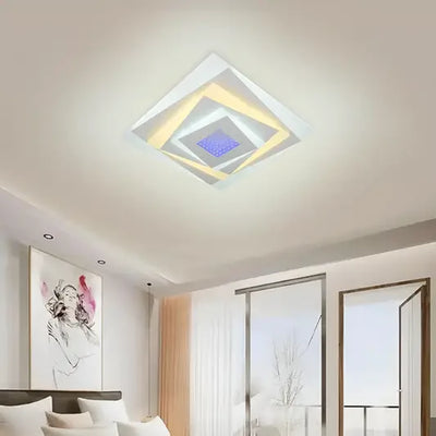 3D LED Chandelier NIVARA Square, Diameter 30cm, 20W RGB, White, Cold/Warm/Neutral Light