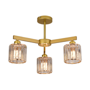 Modern Classic Chandelier LC110/3GD with Crystal, 3x E27, Gold, Metal and Crystal