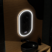 Oval LED mirror, 50x100cm, Velara Touch, Demister System, Dimmable