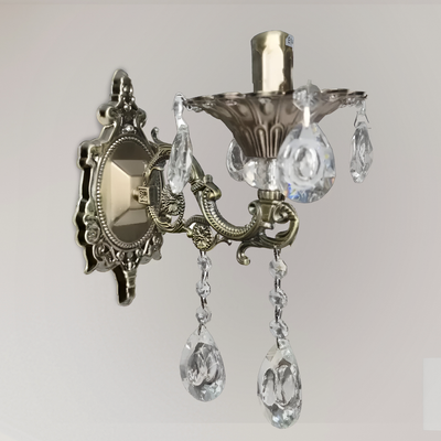 SANSSOUCI Wall Lamp, 1x E14, Antique Bronze