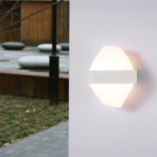 Outdoor LED wall lamp ICEBERG 10W Metal IP65 White Outdoor wall lamp Default Title Alessandro Design