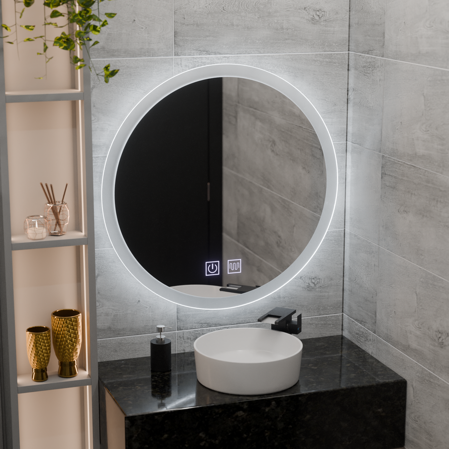 Round LED mirror 70cm noxia touch system unknown disabling