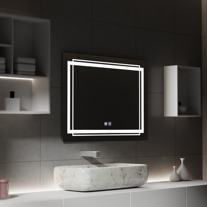 Mirror LED rectangular 50x70cm Touch Koven Disabling System