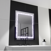 Rectangular LED Mirror 60x80cm Deco Frame Basic Touch 