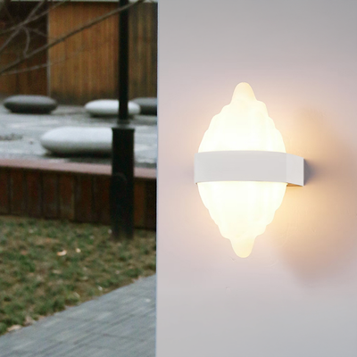 Outdoor LED wall light ICEBERG 10W Metal IP65 White