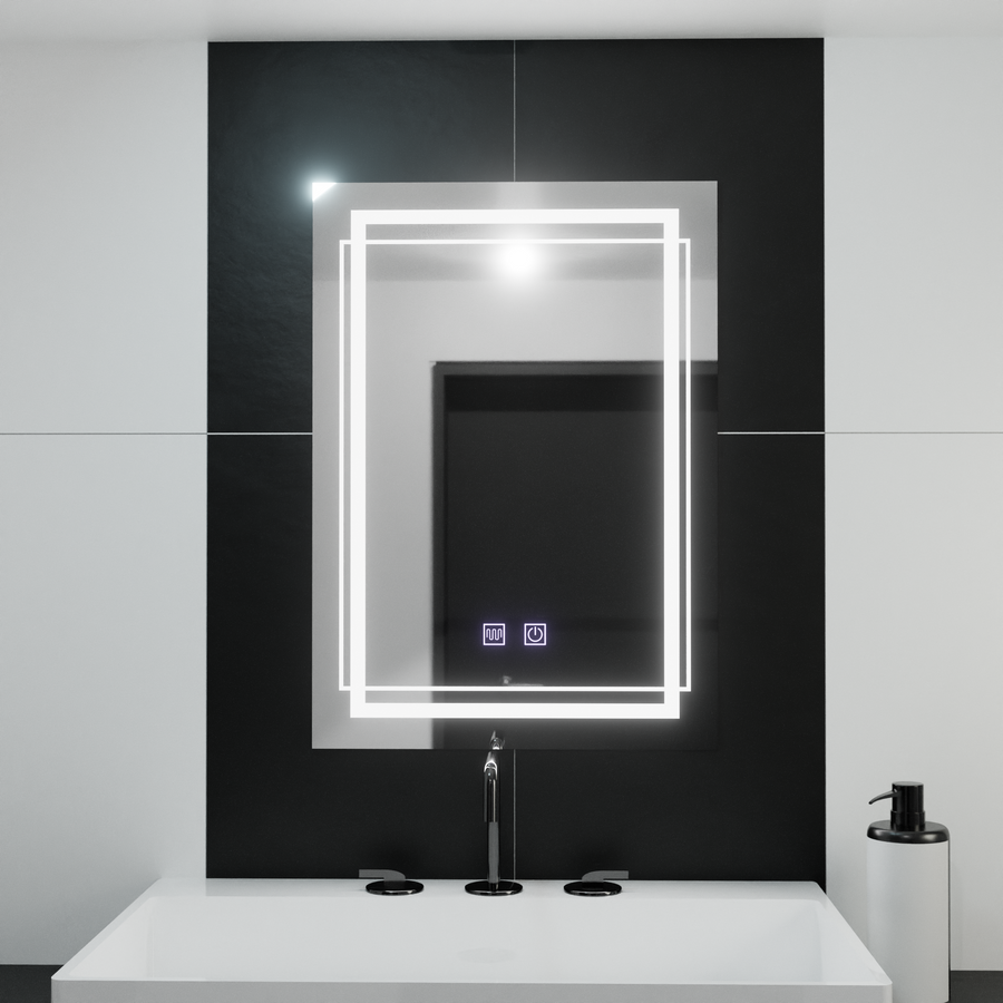 Mirror LED rectangular 50x70cm Touch Koven Disabling System
